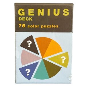 Chronicle Books Mensa Genius Card Deck 75 Color Puzzles 2001 Teasers Riddles